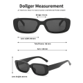 Miniatyrbild 6 av 7: DLL95004 DL Rektangulära Solglasögon 2024 Anpassade Mode Designer Vintage Fyrkantiga gafas de sol Smal Fyrkantig Ram C9 square sunglasses