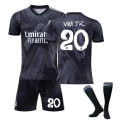 Miniatyrbild 6 av 11: 22-23 Real Madrid 120-årsjubileum Y3 Joint Jersey Set nr 9 Benzema nr 20 Vinicius Fotbollströja Thai Edition Size 8: Socks + Protective Gear XL size 180-185cm