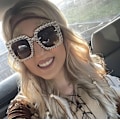 Miniatyrbilde 4 av 7: Nyeste Overdimensjonerte Retro Kvadratiske Rhinestone Bling Solbriller Kvinne Luksus Dame Solbriller 2024 For Kvinner C7 Square