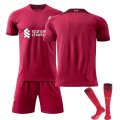 Miniatyrbilde 1 av 11: Liverpool Hjemmedrakt 22-23 Sesong Nr. 11 Salah, Nr. 10 Mané Fotballdrakt Nr. 4 Van Dijk No number + socks XS