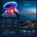 Miniatyrbild 2 av 6: Miniprojektor Full HD 4K, stöder WiFi 6, BT5.0, 150 tum, 360 graders flip smart projektor, LED-projektor, 180° roterbar EU Plug