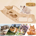Miniatyrbillede 5 af 5: Hamster-klatrestige, træ-klatrelegetøj og broburdekoration Hamsterskjul, vaskbart burtilbehør