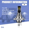Pikkukuva 2 / 6: 2 kpl auton LED-sumuvalopolttimoa, H4 H7 H8 H11 LED-ajovalopolttimosarja Ajoneuvon valopolttimot Vaihto, Universaali sumuvalo White Light H8 or H11