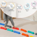 Miniatyrbillede 3 af 6: Børns sensoriske balancestrålesæt - 12 stk. steppingstone legetøj til koordination, balance og styrke 12pcs