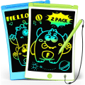 Miniatyrbild 6 av 6: LCD-skrivplatta med pennsnöre, raderbar Doodle Board Mess Gratis ritblock för barn, bilresa Pedagogiska leksaker Födelsedag för 3 4 5 6 7 Flickor Pojkar P1