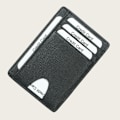 Miniatyrbilde 2 av 5: Kortholder med RFID-beskyttelse Ekte lær Svart Sort