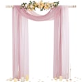 Miniatyrbild 5 av 6: Bohemian Country Gaze Duk Ljusrosa Gaze Duk för Baby Shower Dekoration White 90cmx400cm