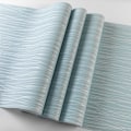 Miniatyrbild 2 av 6: Modern Enkel Nonwoven 3D Tapetrulle Glitter Metallic Stripe Texture Himmelsblå Flocking Stripe Tapeter för sovrum Vardagsrum Beige 4D