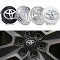 Miniatyrbild 1 av 5: 4-pack - Toyota Centrumkåpor / Hjulnav Emblem - Bil 62mm - Svart 75