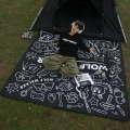 Miniatyrbillede 7 af 7: Picnic-tæppe til camping Bærbart campingtæppe Sandforebyggelse Foldbart Vandtæt strandtæppe Ekstra stort Maskinvaskbart udendørs