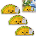 Miniatyrbillede 6 af 6: Følelsesmæssig støtte Taco/kyllingenugget/stegt æg, håndlavet følelsesmæssig støtteplys med positive ord, søde hæklede dukkeinspirerende gaver 3pc