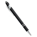 Miniatyrbillede 1 af 3: Bribobo 8-pak Sort Kuglepen 2-i-1 Stylus - Udtrækkelig Metalpen med Stylus-spids til Berøringsskærme, 1,0 mm Sort Blæk