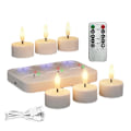 Miniatyrbild 1 av 5: High Quality Rechargeable Flameless Tea Lights with Charging Station 6pcs Battery Operated Tea Lights