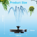 Miniatyrbillede 4 af 5: Solar Fountain, Novel Solar Water Fountain med 6 dyser Solar Powered Water Fountain pumpe, til have, dam, swimmingpool