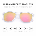 Miniatyrbilde 2 av 5: Fasjonable polariserte solbriller - HD førerspeil for menn og kvinner! Perfekt for utendørsaktiviteter, fiske, ferie og kjøring Translucent pink frame gradient gray