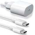 25W USB-C Hurtiglader + 20W 1M USB-C til USB-C-kabel Kompatibel med iPhone 16 Pro Max - iPhone 16 Plus - iPhone 16 Pro - iPhone 16-Glad