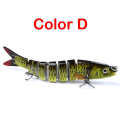 Miniatyrbillede 6 af 6: Fiskelokke Multi-Joint Fish Fishing Kit Langsomt synkende Realistisk svømmelokke Ferskvands- og saltvands Crankbait til bas ørred Bas lokke 7