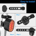 Pikkukuva 5 / 8: Set pyöränvalosarja Super Bright - USB -ladattava 350 lumenin superkirkas vedenpitävä pyörävalo edessä ja takana LED-takavalo a3