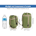 Miniatyrbilde 2 av 6: Ultralett sovepose for backpacking, komfort for voksne i varmt vær, for backpacking camping fotturer Black