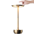 Miniatyrbillede 1 af 6: Trådløs metallisk bordlampe, I-formet, dæmpbar, genopladelig vandtæt skrivebordslampe, LED-dekorationslys med berøringskontrol Silver