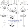 Miniatyrbillede 5 af 6: Harlow Wind Spinner Rotator, Unik Wind Spinner Metal Skulptur med Stake Garden Plæne Have Decor gave Red