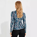 Miniatyrbillede 4 af 5: Kvindernes Body Shaper Slange Skind Rund Hals T-Shirt, Body Shaper Basic Toppe Casual Langærmet Slim Fit Python pattern XL
