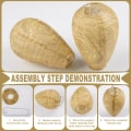 Miniatyrbillede 2 af 7: 6 Pack Mini Size Papir Hvepse Bo Lokkefugl Hængende Falsk Hvepse Rede til Hvepse Hornets Gule Jakker Hjemmehave Have Udendørs 12pcs