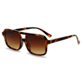 Pikkukuva 1 / 5: Retro Square -aurinkolasit Tyylikkäät suorakaiteen muotoiset Aviator-aurinkolasit miehille ja naisille Retro 70-luvun sävyt Gradient powder flakes