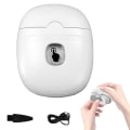 Miniatyrbild 6 av 6: Automatisk elektrisk nagelklippare med 3-hastighetsnivåer och förvaring av nagelklämmor, LCD-ljus, säkerhetsnagelklippare, USB uppladdningsbar White