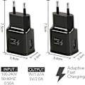 Miniatyrbilde 4 av 5: 4-pakning 5V-2A USB Strømadapter Uttak Universell Hurtiglader for iPhone 12/11/X 8/7/6, Samsung Galaxy S22 S21 S20 black