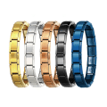 Miniatyrbild 1 av 6: Italiensk entry charm armband 18 kedja handled punk stil rostfritt stål modulär kedja Italiensk armband charm kedja för kvinnor män kvinnor blue gold