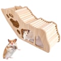 Miniatyrbillede 1 af 5: Hamster-klatrestige, træ-klatrelegetøj og broburdekoration Hamsterskjul, vaskbart burtilbehør