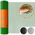 Miniatyrbillede 7 af 7: Sort plasttrådshegn - Fantastisk til fjerkræ, hunde, kaniner, slangebarrierer og havearbejde - Holdbart plasttrådsnet 0.4x10m green