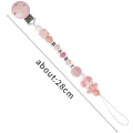 Miniatyrbillede 4 af 5: Personlige sutteclips med påskeharens navn tilpassede sutteclips til drenge og piger pink