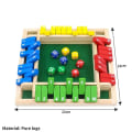 Miniatyrbild 5 av 8: Family Wooden Dice Board Game - Shut The Box: Xmas Edition - 2-4 spelare, inkluderar 8 tärningar Four colors