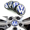 Miniatyrbillede 1 af 6: 4-pak - Volkswagen VW Centrumkåpor / Hjulnav Emblem - Bi 65 mm Blå 63