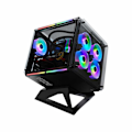 Miniatyrbild 2 av 3: PC Chassi - AZZA - Cube 802 - Full-Tower - Svart - ATX, Micro ATX, Mini-ITX - Spel