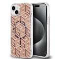 Miniatyrbild 1 av 6: Coque för iPhone 15 Plus / iPhone 14 Plus - Guess IML GCube MagSafe (GUHMP15MHMHGCUSTGW) - Brun