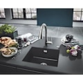 Miniatyrbild 4 av 4: GROHE Zedra 32294002 engreppsblandare för diskbänk -Utdragbar 3-stråle spray-360° svängbar rörpip-Flödesbegränsare-Backventil-Krom Grå