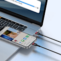 Miniatyrbild 5 av 6: Cabel för laddning Baseus Cafule USB-C till USB-C 100W 1 m (2 stycken) Röd Svart + Grå Svart