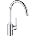 Miniatyrbild 1 av 3: Köksblandare - GROHE Get - Krom - C-pip - Hög pip - 150° rotation Krom