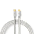USB 3.1-kabel (Gen2) - NEDIS - Typ - Färg Grå - Multimediaanslutning - Multimediautrustning