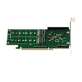 Miniatyrbild 2 av 4: M2 PCIe 3.0 x16 styrkort för 4 M.2 NVMe M Key SSD:er. Hög och låg profil. ASM2824 chipset.