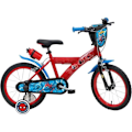 Miniatyrbild 4 av 4: 16'' pojkcykel SPIDERMAN - ATLAS - Styv stålram & gaffel - 2 bromsok - Uppblåsbara däck Röd