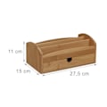 Miniatyrbild 3 av 4: Skrivbordsorganisator - Relaxdays - Bambu - Rektangulär - Brun - Tål inte diskmaskin Naturlig