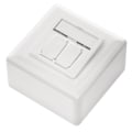 Miniatyrbild 2 av 4: Nätverksbox CAT 6 - deleyCON - Universal - 2x Skärmade RJ45-portar - Vit - 1 Gbit Ethernet
