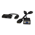 Miniatyrbild 2 av 3: Ljud-/videoadapter - STARTECH.COM - 2-i-1-omvandlare - DisplayPort till HDMI/VGA - Svart