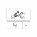 Miniatyrbild 2 av 2: Gardinia Rod Bracket - 874 - Justerbar U-Rail Bracket Vit, ABS
