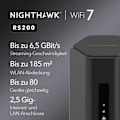 Miniatyrbild 2 av 3: NETGEAR 3PT Nighthawk Wi-Fi 7 BE6500 Router med exceptionell prestanda och snabb anslutning.