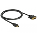 Miniatyrbild 2 av 2: HDMI till DVI-kabel DeLOCK 85652 - 1m - Svart - Tvåvägs datatransfer Svart